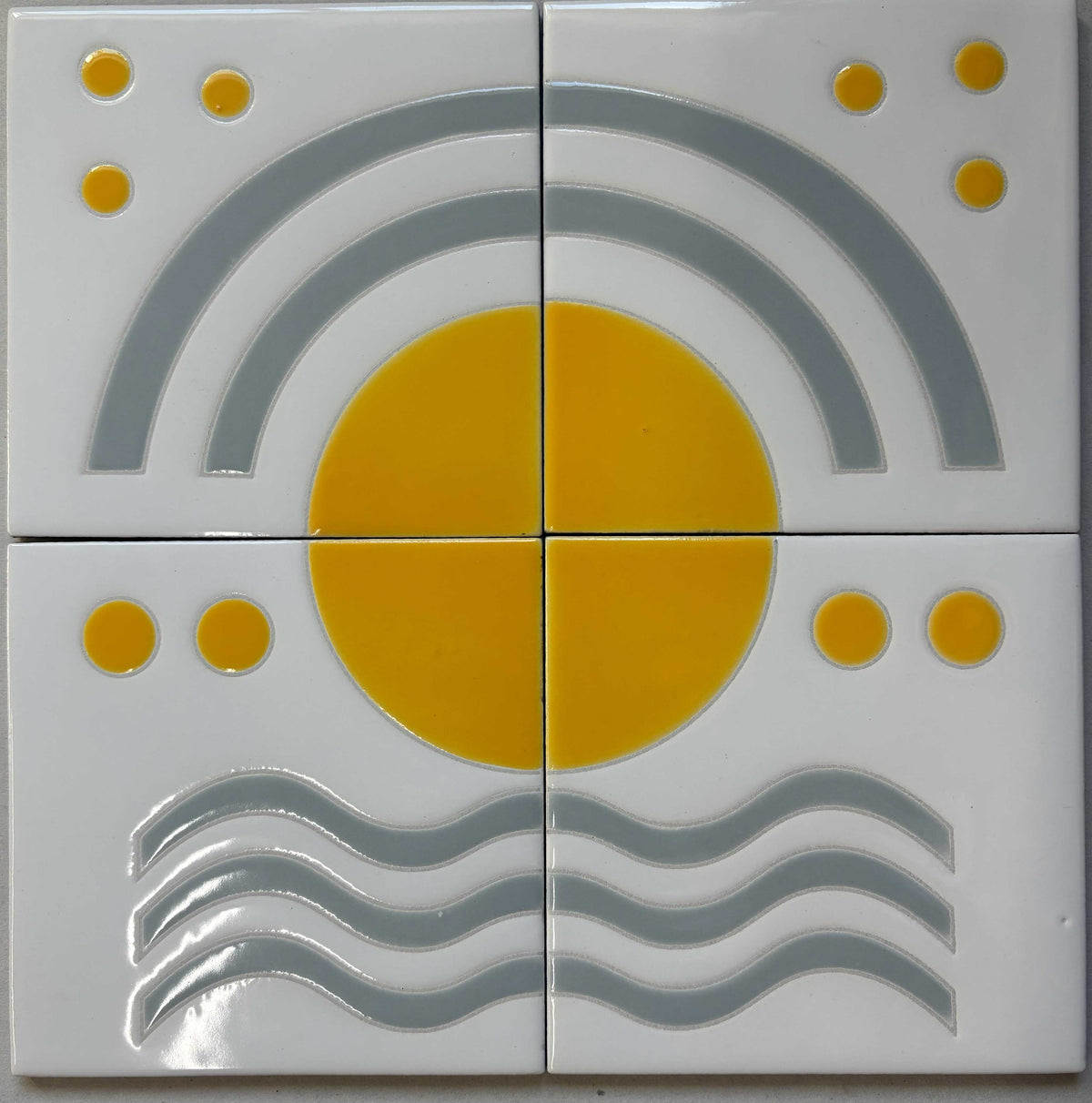 Seconds - Werkstatte Mural - Yellow / Light Blue